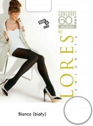 Lores átlátszatlan harisnyanadrág Lores Concorde 60 Den Bianco méret 2-S, elegáns és tartós