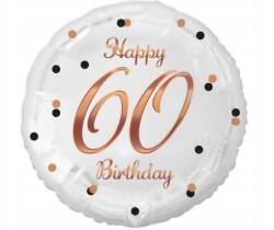 GoDan Fólia lufi 60 Születésnapra fehér kerek 45cm Szülinapi Hélium