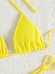 Shein DC32314 Shein Sárga Kötött Bikini Felső (6) S