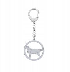 Mejk Jewellery Kulcstartó Golden Retriever Kutya Ezüst925 Ajándék Gravírozás Ingyenes (BE R585)