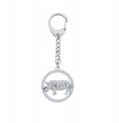 Mejk Jewellery Ezüst kulcstartó Orrszarvú 925 Ékszer Ajándék Gravírozás Ingyenes (brelok srebrny do kluczy z Nosorożec)