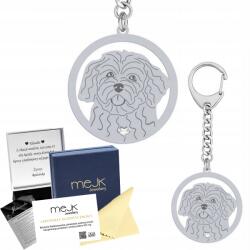 Mejk Jewellery Kulcstartó Maltipoo Ezüst 925 Ékszer Ajándék Gravírozás Ingyenes (Brelok z psem Maltipoo)