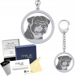 Mejk Jewellery Rottweiler kulcstartó Ezüst925 Ajándék Gravírozás Dedikálás Ingyenes (Rottweiler )