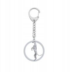 Mejk Jewellery Ezüst kulcstartó kutyával Greyhound 925 Ajándék Nő Dedikálás Gravírozás Ingyenes (Brelok z Greyhound)