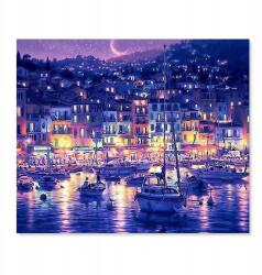Phoenix Festés Számokkal Kerettel Festmények Éjszakai kikötő 40x50 Vászonkép (Malowanie po numerach)