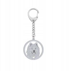 Mejk Jewellery Ezüst kulcstartó Szamojéd Ezüst 925 Ékszer Ajándék Gravírozás (Samoyed)