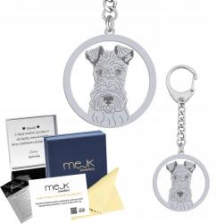 Mejk Jewellery Ezüst kulcstartó Fox terrier Wire 925 Ajándék Dedikálás Gravírozás Ingyenes (BRELOK Z FOKSTERIEREM SZORSTKOWŁOSYM)