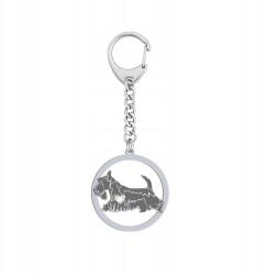 Mejk Jewellery Ezüst kulcstartó kutya fajtájú skót terrier Ezüst 925 Női Gravírozás Ingyenes (Terier Szkocki - Scottish Terrier)