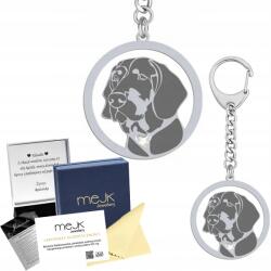Mejk Jewellery Ezüst kulcstartó kutyával Lengyel 925 Ékszer Dedikálás Gravírozás Ingyenes (BRANSOLETKA Z GOŃCZYM POLSKIM)
