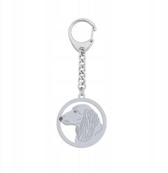 Mejk Jewellery Ezüst kulcstartó Tacskó Hosszúszőrű 925 Női Gravírozás Ingyenes (Brelok z Jamnikiem Długowłosym)
