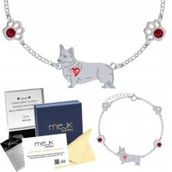 Mejk Jewellery Ezüst karkötő kutyával Welsh Corgi Pembroke Ezüst 925 Gravírozás Ingyenes (Welsh Corgi Pembroke)