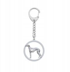 Mejk Jewellery Ezüst kulcstartó kutyával Galgo Espanol 925 Ajándék Dedikálás Gravírozás Ingyenes (BRELOK CHART HISZPAŃSKI)