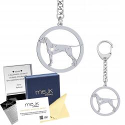Mejk Jewellery Ezüst kulcstartó kutyával Magyar vizsla Rövidszőrű 925 Női Gravírozás Ingyenes (Wyżeł Węgierski Krótkowłosy)