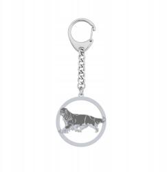Mejk Jewellery Ezüst kulcstartó King Charles spániel 925 Ajándék Gravírozás Ingyenes (Brelok z King Charles Spaniel)