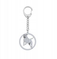 Mejk Jewellery Ezüst kulcstartó Boerboel fajtájú kutyával 925 Nő Ajándék Ékszer Gravírozás (brelok srebrny z psem Boerboel)