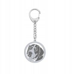 Mejk Jewellery Ezüst kulcstartó 925 kutyával Greater Swiss Mountain Dog Ajándék Gravírozás (breloczek z psem Greater Swiss Mountain Dog)