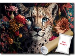 WallMagic Fotótapéta Flizelina Gepárd Virágok Természet Dzsungel 100x75 ragasztó ingyen (14666VX2)