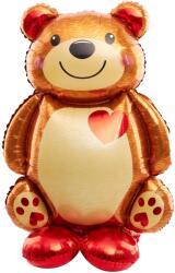 PartyPal Fólia lufi álló maci 91x65cm