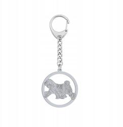 Mejk Jewellery Ezüst kulcstartó tibeti terrier 925 ékszer Gravírozás Ingyenes (Terier Tybetański)