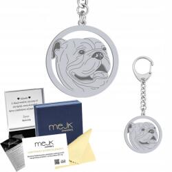 Mejk Jewellery Kulcstartó Bulldog Angol Kutya Ezüst925 Ajándék Gravírozás Ingyenes (BE R483)