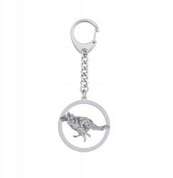 Mejk Jewellery Ezüst kulcstartó Tervueren juhászkutyával, 925-ös ékszer, gravírozható (breloczek do kluczy Tervueren)