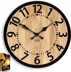 ModernClock Fa falióra tölgy Berlin 33 cm csendes (ModernClock_berlin_czarny)