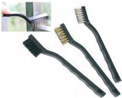 Bibelocik 3 darabos drótkefe készlet: Réz, Acél, Nylon (TG63169)