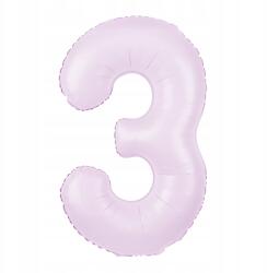 PartyPal Fólia lufi Szám 3 Lila 100cm nagy héliumos lufi