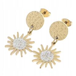 Xuping 1280 Arany színű, lógós fülbevaló sebészeti acélból, nap motívummal