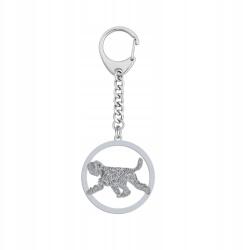 Mejk Jewellery Ezüst kulcstartó kutyával Black Russian Terrier 925 Dedikálás Gravírozás Ingyenes (Brelok z Czarnym Terierem Rosyjskim)