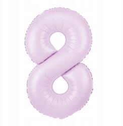 PartyPal Fólia lufi Szám 8 Lila 100cm nagy héliumos lufi