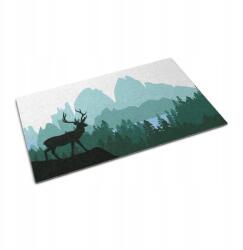 Wallmuralia Erős kültéri, csúszásmentes lábtörlő 60x40 Erdei táj szarvassal (010650720010000077540)