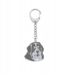 Mejk Jewellery Kulcstartó Berni pásztorkutya 925 Ajándék Gravírozás Ingyenes (brelok z psem Berneński Pies Pasterski)