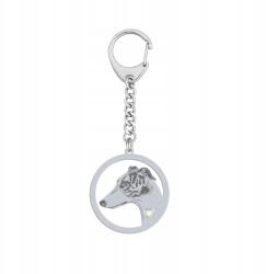 Mejk Jewellery Ezüst kulcstartó kutyával Greyhound 925 Ékszer Dedikálás Gravírozás Ingyenes (Brelok z Greyhound)