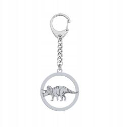 Mejk Jewellery Ezüst kulcstartó Triceratops 925 Ékszer Ajándék Gravírozás Ingyenes (Brelok Srebrny)