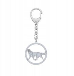 Mejk Jewellery Ezüst kulcstartó Holland kulcstartó 925 Ajándék Nő Gravírozás (Płochacz Holenderski - Dutch Spaniel)