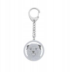 Mejk Jewellery Ezüst kulcstartó Norfolk terrier 925 Ékszer Születésnapi Ajándék Gravírozás (Brelok z Norfolk Terrier)