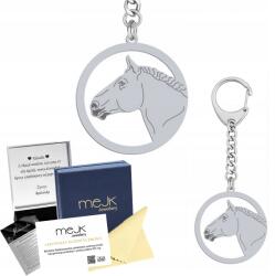 Mejk Jewellery Ezüst kulcstartó Belga ló 925 Ajándék Ékszer Gravírozás Ingyenes (breloczek do kluczy z Koń Belgijski)