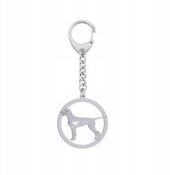 Mejk Jewellery Ezüst kulcstartó magyar vizsla durva szőrű 925 Női Gravírozás Ingyenes (Wyżeł Węgierski Szorstkowłosy)