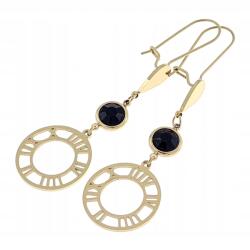 Xuping 1020 Arany színű, lógós, nemesacél fülbevaló szett, celebstílus