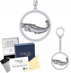 Mejk Jewellery Ezüst kulcstartó Harcsa 925 Ékszer Ajándék Nő Gravírozás Ingyenes (brelok srebrny na urodziny z rybą Sum)
