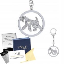 Mejk Jewellery Kulcstartó kutyával Kerry Blue Terrier Ezüst 925 Ajándék Gravírozás (breloczek z psem Kerry Blue Terrier)