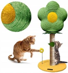  Sizál Virág Macskakaparó, Magas, Zöld Virág 77cm Ajándék (ZD-023-Z)