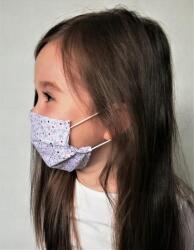  Arcvédő maszk gyerekeknek 2 db, szürke virágos (TB0387_D3)