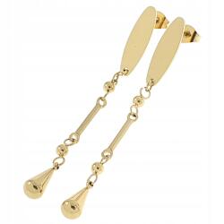 Xuping 0160 Arany színű fülbevaló, sebészeti rozsdamentes acélból, lógós celebfülbevaló