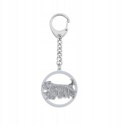 Mejk Jewellery Ezüst kulcstartó Bergamaszkói juhászkutyával, 925-ös, gravírozható (breloczek do smyczy z Bergamasco)