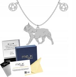Mejk Jewellery Ezüst bulldog nyaklánc Francia 925 Ékszer Lánc Gravírozás Ingyenes (Bulldog Francuski)