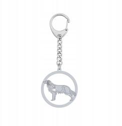 Mejk Jewellery Ezüst kulcstartó kutyával Holland 925 Ajándék Gravírozás (Płochacz Holenderski - Dutch Spaniel)