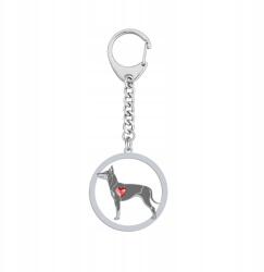 Mejk Jewellery Kulcstartó Ezüst 925 kutya fajta English Toy Terrier Ékszer Gravírozás Ingyenes (brelok do kluczy z psem English Toy Terrier)