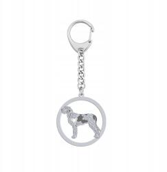 Mejk Jewellery Ezüst kulcstartó kutyával Spinone Italiano Ezüst 925 Női Gravírozás (Spinone Italiano-Wyżeł Włoski Szorstkowłosy)
